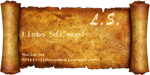 Lisko Sámuel névjegykártya